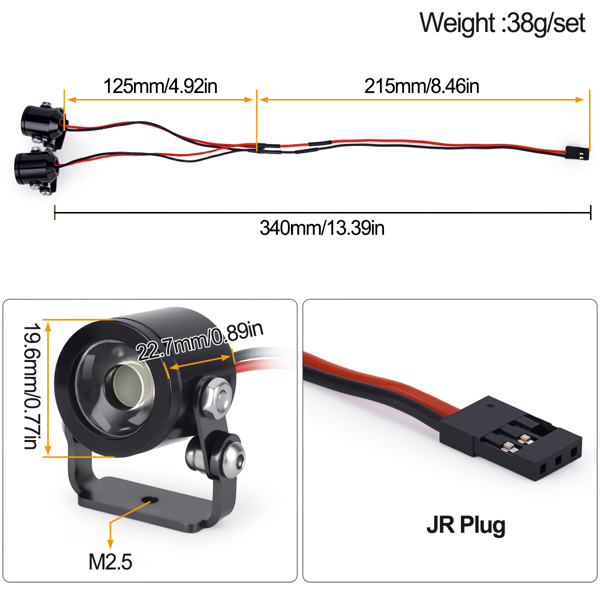 ไฟ LED สำหรับรถ RC พร้อมขายึด  - Rc Hobby Toucan บทวิจารณ์และราคา